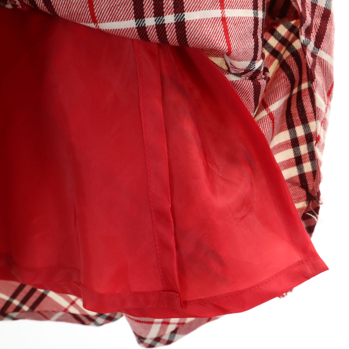 BURBERRY LONDON BLUE LABEL バーバリー ロンドン ブルーレーベル チェック柄 ミモレ丈 ボックス プリーツスカート 36 レッド 三陽商会 レディース