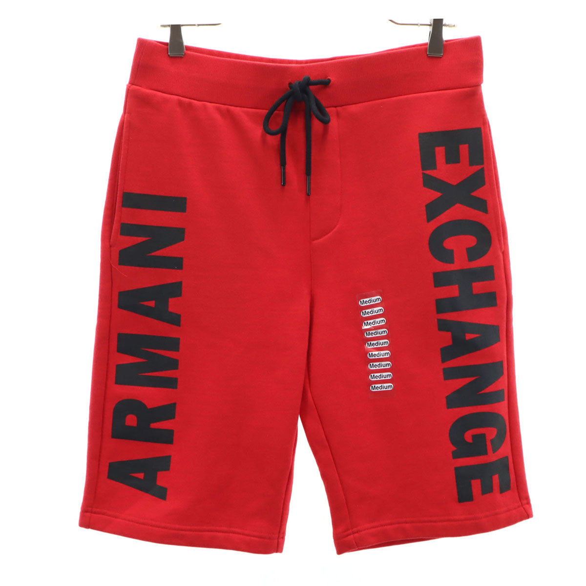 未使用 ARMANI EXCHANGE アルマーニエクスチェンジ スウェットショートパンツ M レッド 裏起毛 メンズ