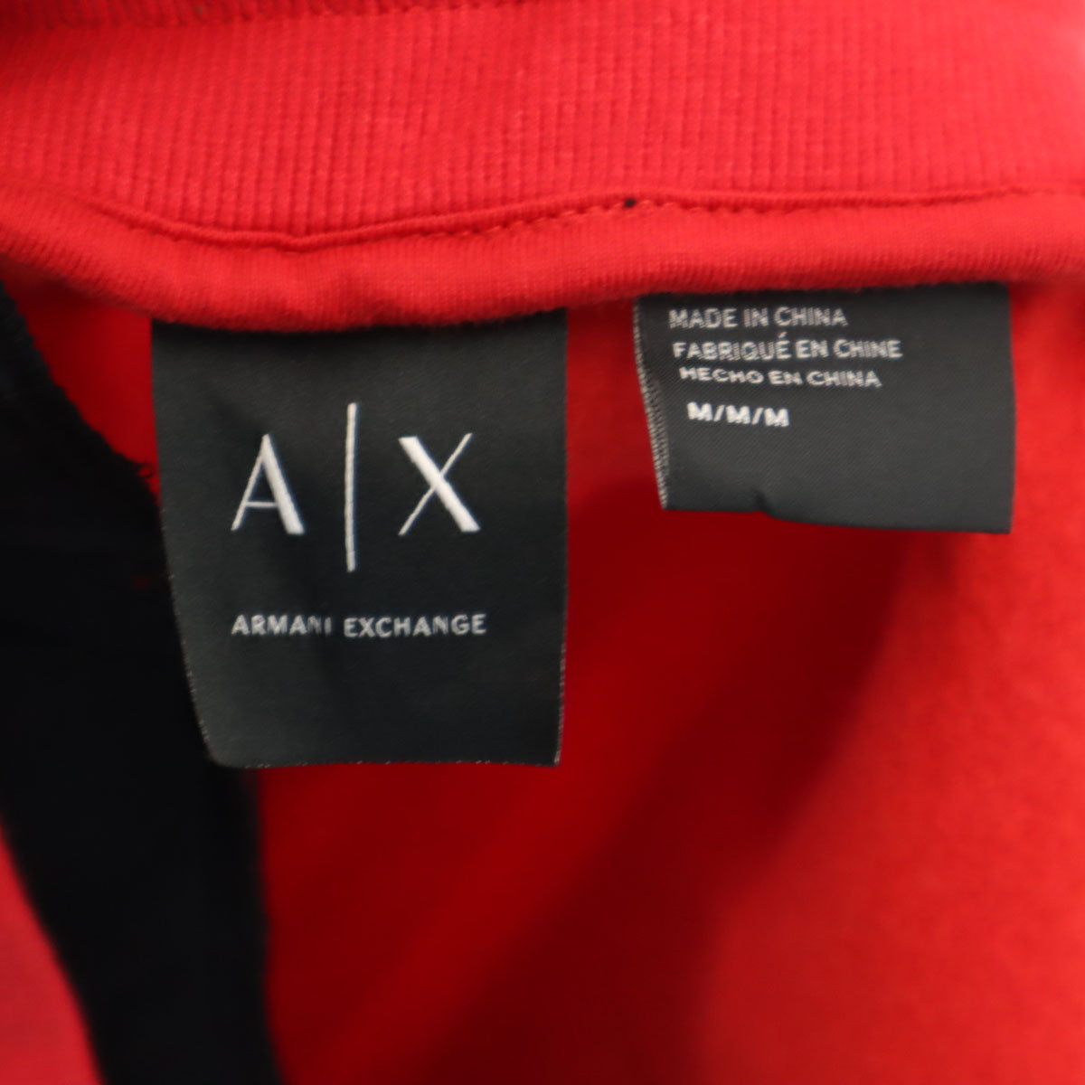 未使用 ARMANI EXCHANGE アルマーニエクスチェンジ スウェットショートパンツ M レッド 裏起毛 メンズ
