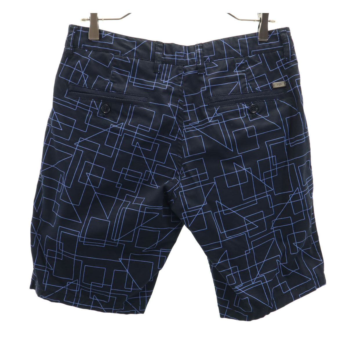 ARMANI EXCHANGE アルマーニエクスチェンジ 幾何学柄 ショートパンツ W31 ネイビー メンズ