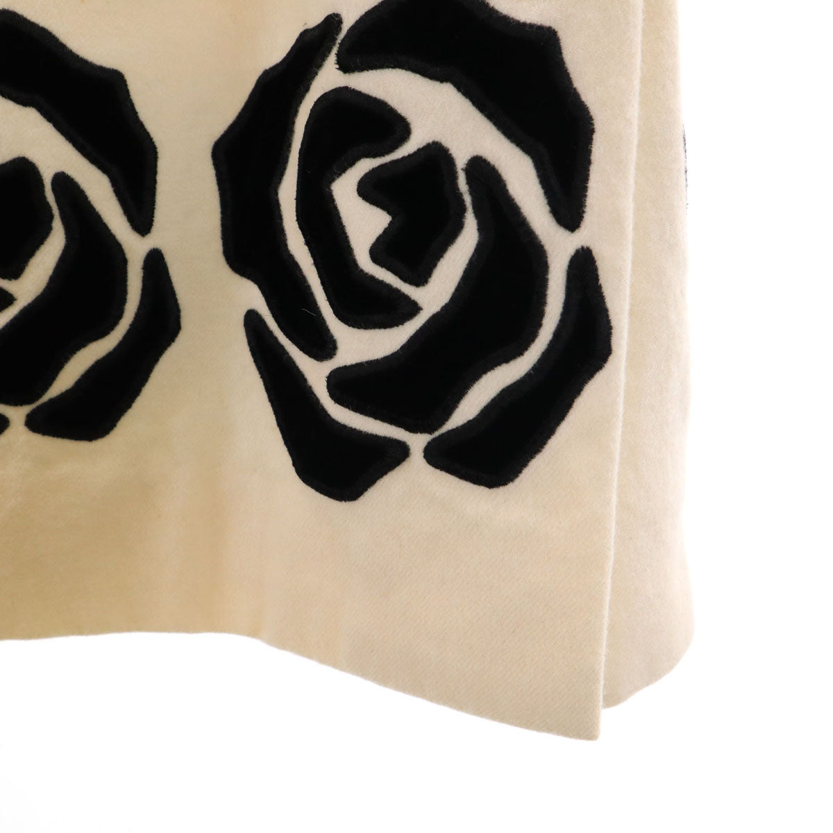 Christian Dior クリスチャンディオール 90s PRET-A-PORTER ウール オールド ミディ丈 スカート M オフホワイト レディース