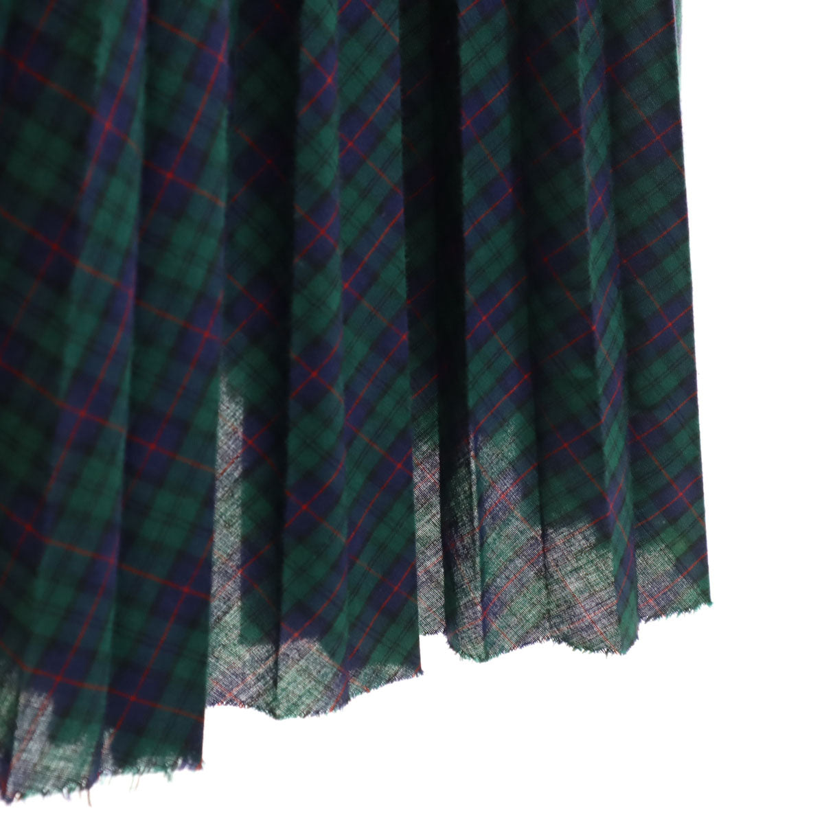 tricot COMME des GARCONS トリコットコムデギャルソン 2004年 00s 日本製 チェック柄 ミディ丈 プリーツ ラップスカート M グリーン レディース