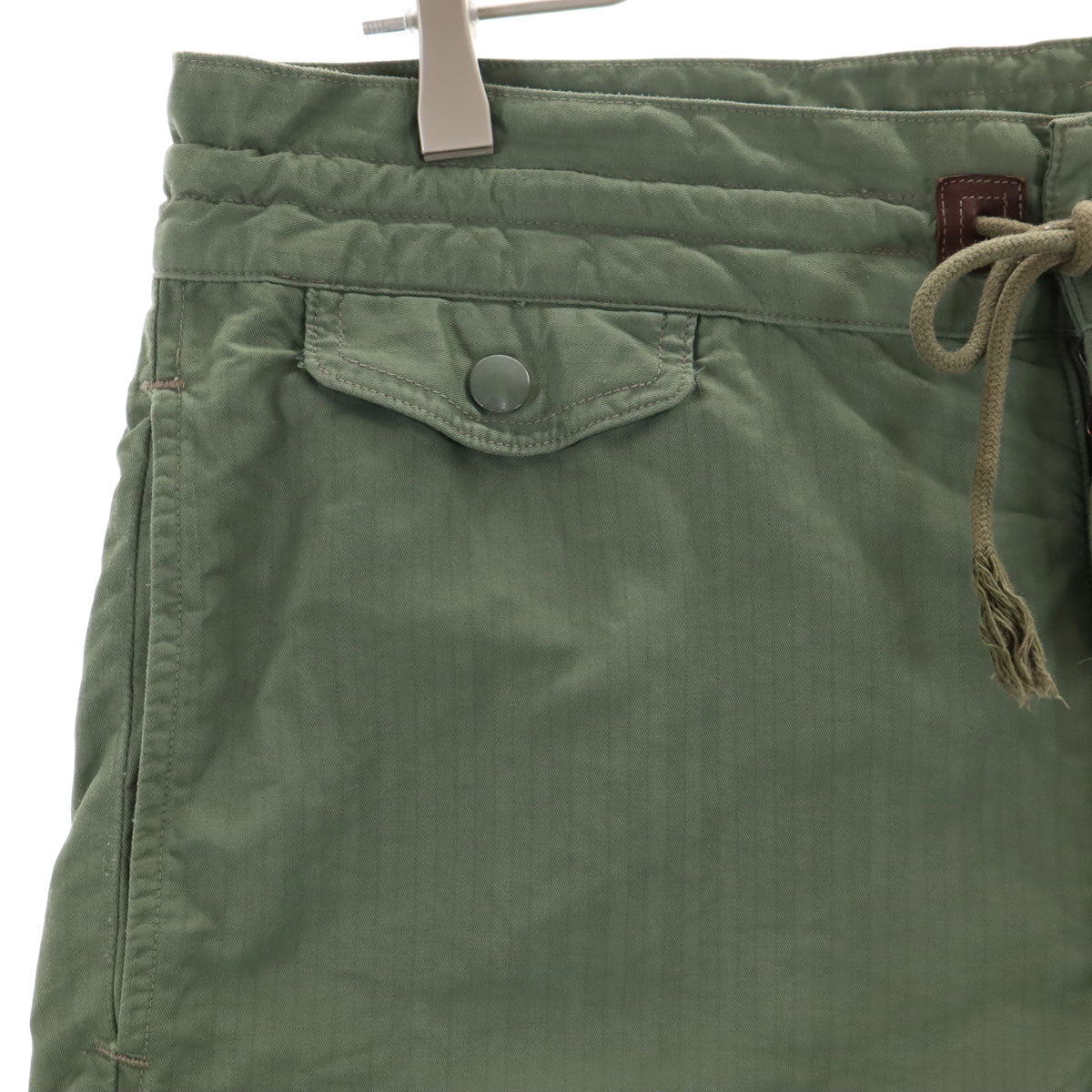 ダブルアールエル RRL ヘリンボーン ショートパンツ W33 カーキ RALPH LAUREN ラルフローレン メンズ