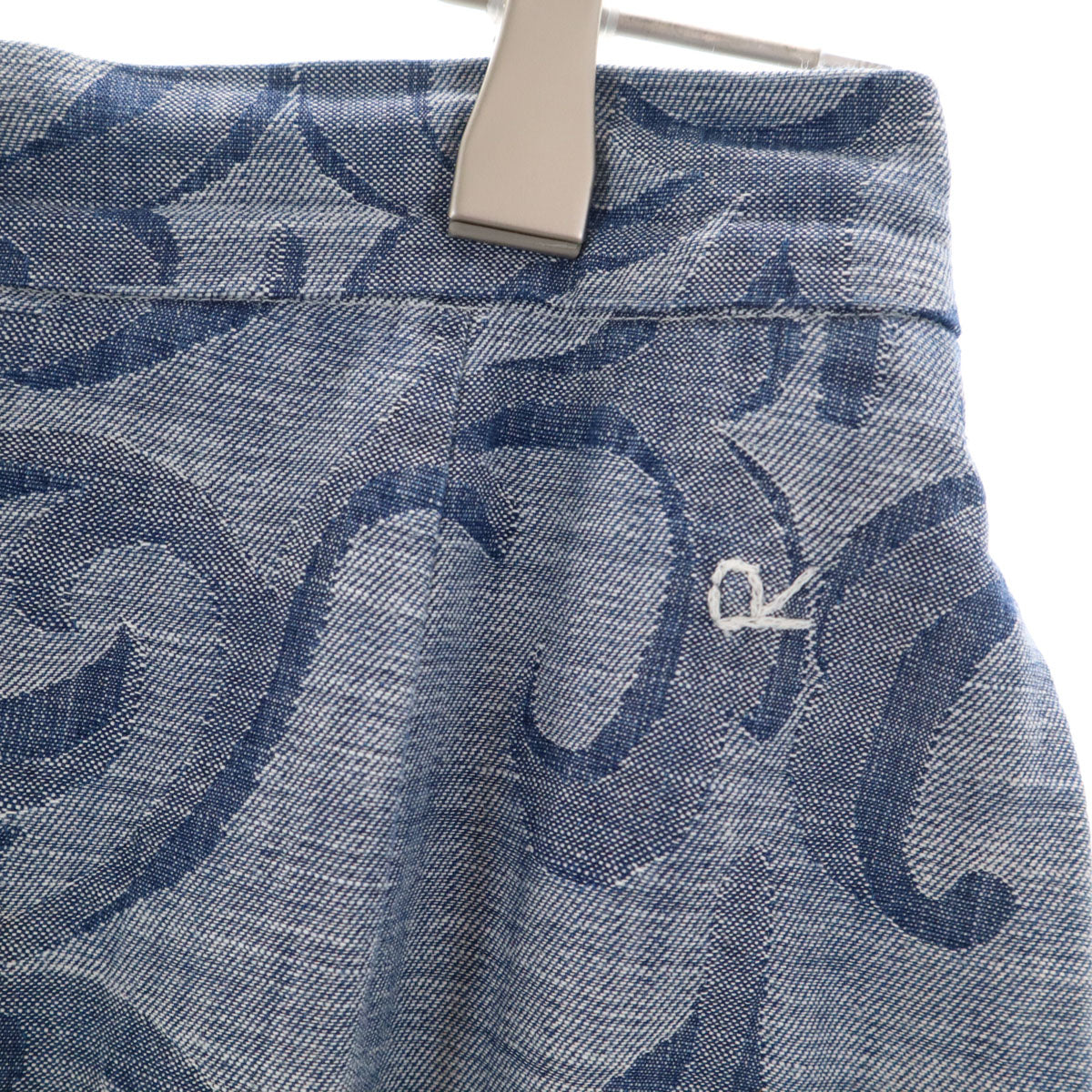 45R フォーティファイブアール 日本製 総柄 ミモレ丈 スカート 3 ネイビー レディース