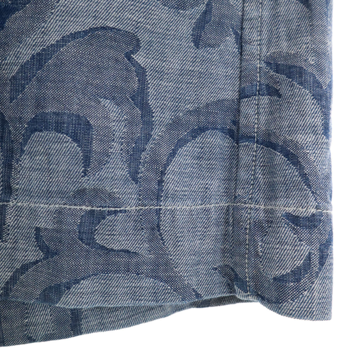 45R フォーティファイブアール 日本製 総柄 ミモレ丈 スカート 3 ネイビー レディース