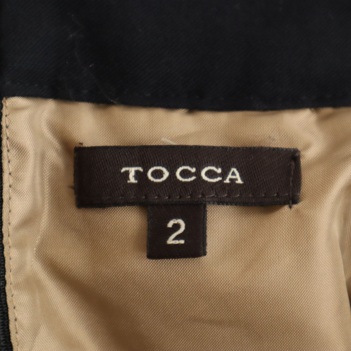 未使用 TOCCA トッカ 花柄 ミディ丈 総レース フレアスカート 2 ブラック レディース