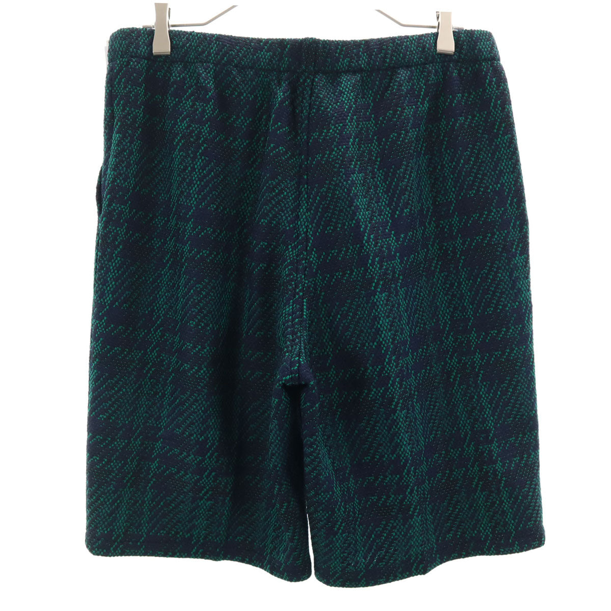 未使用 COOHEM コーヘン 日本製 総柄 ツイード ショートパンツ XL ネイビー メンズ