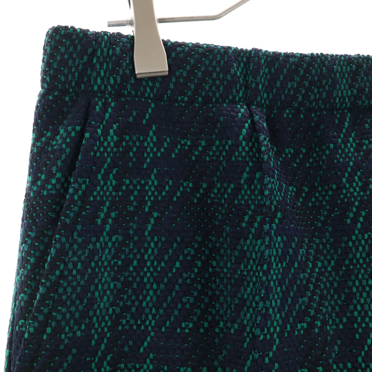 未使用 COOHEM コーヘン 日本製 総柄 ツイード ショートパンツ XL ネイビー メンズ