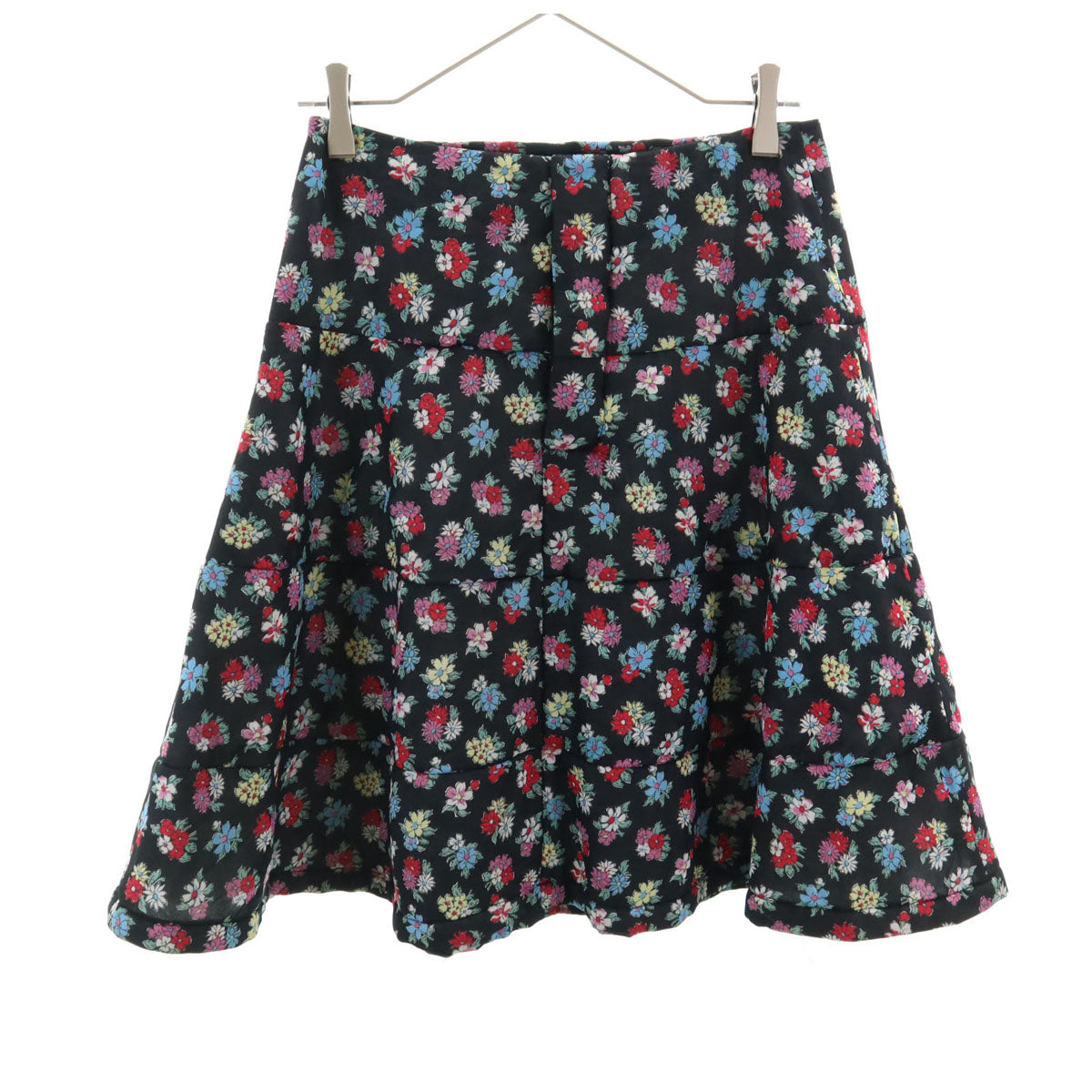 tricot COMME des GARCONS トリココムデギャルソン 2005年 00s 日本製 花柄 ミディスカート S ブラック 中綿 レディース