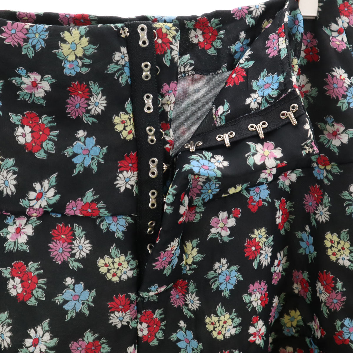 tricot COMME des GARCONS トリココムデギャルソン 2005年 00s 日本製 花柄 ミディスカート S ブラック 中綿 レディース