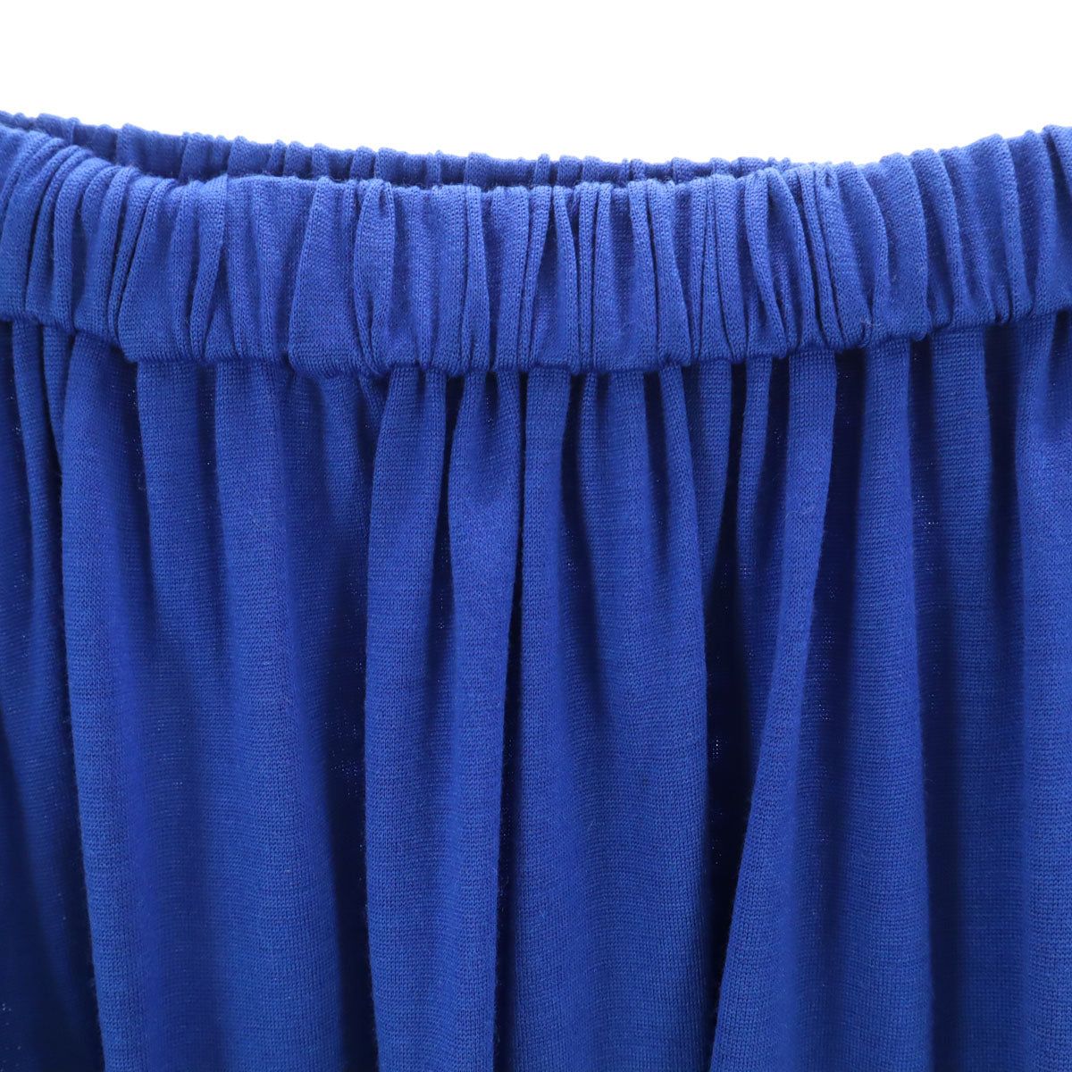 YVES SAINT LAURENT イヴサンローラン 90s オールド ミモレ丈 天竺 フレアスカート 9号 ブルー レディース