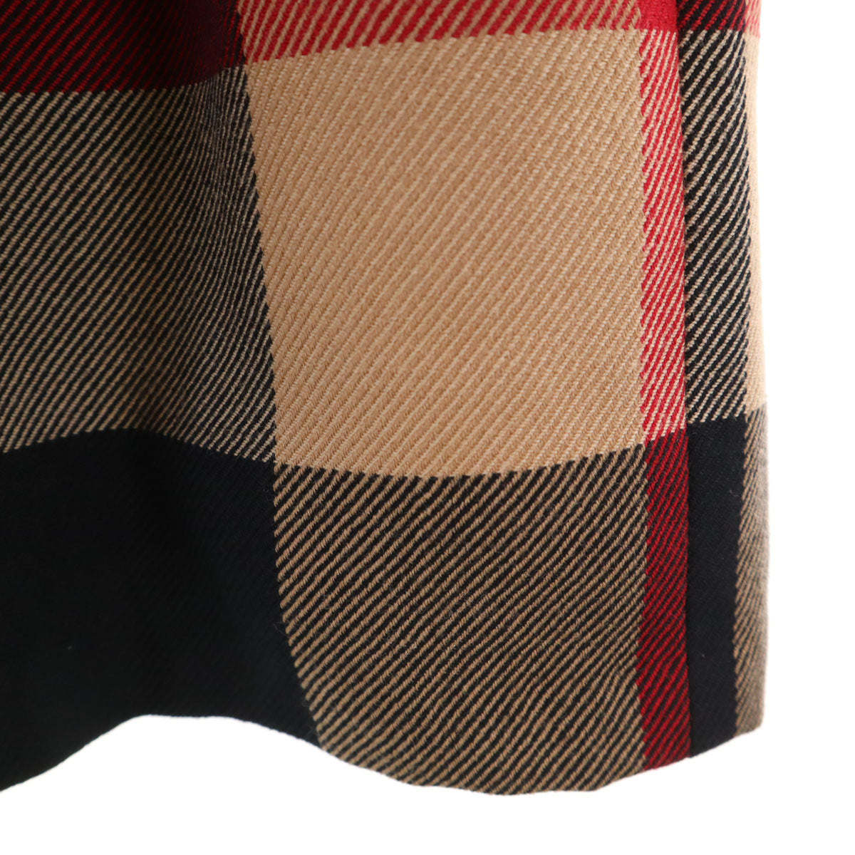 BLUE LABEL CRESTBRIDGE ブルーレーベルクレストブリッジ チェック柄 ミディ丈 ボックス プリーツスカート 34 ベージュ レディース