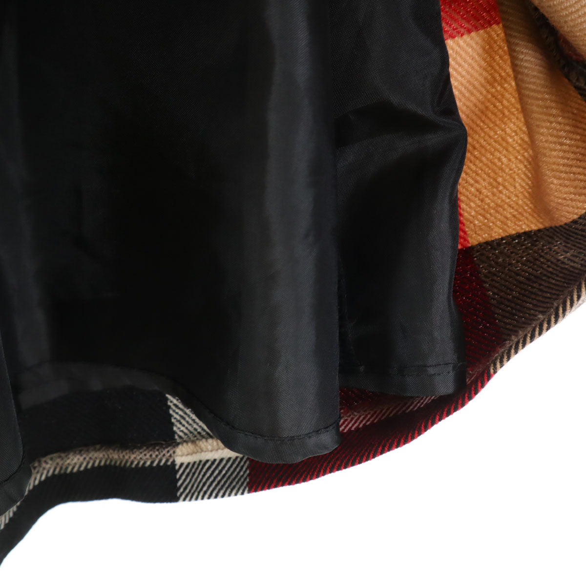 BLUE LABEL CRESTBRIDGE ブルーレーベルクレストブリッジ チェック柄 ミディ丈 ボックス プリーツスカート 34 ベージュ レディース