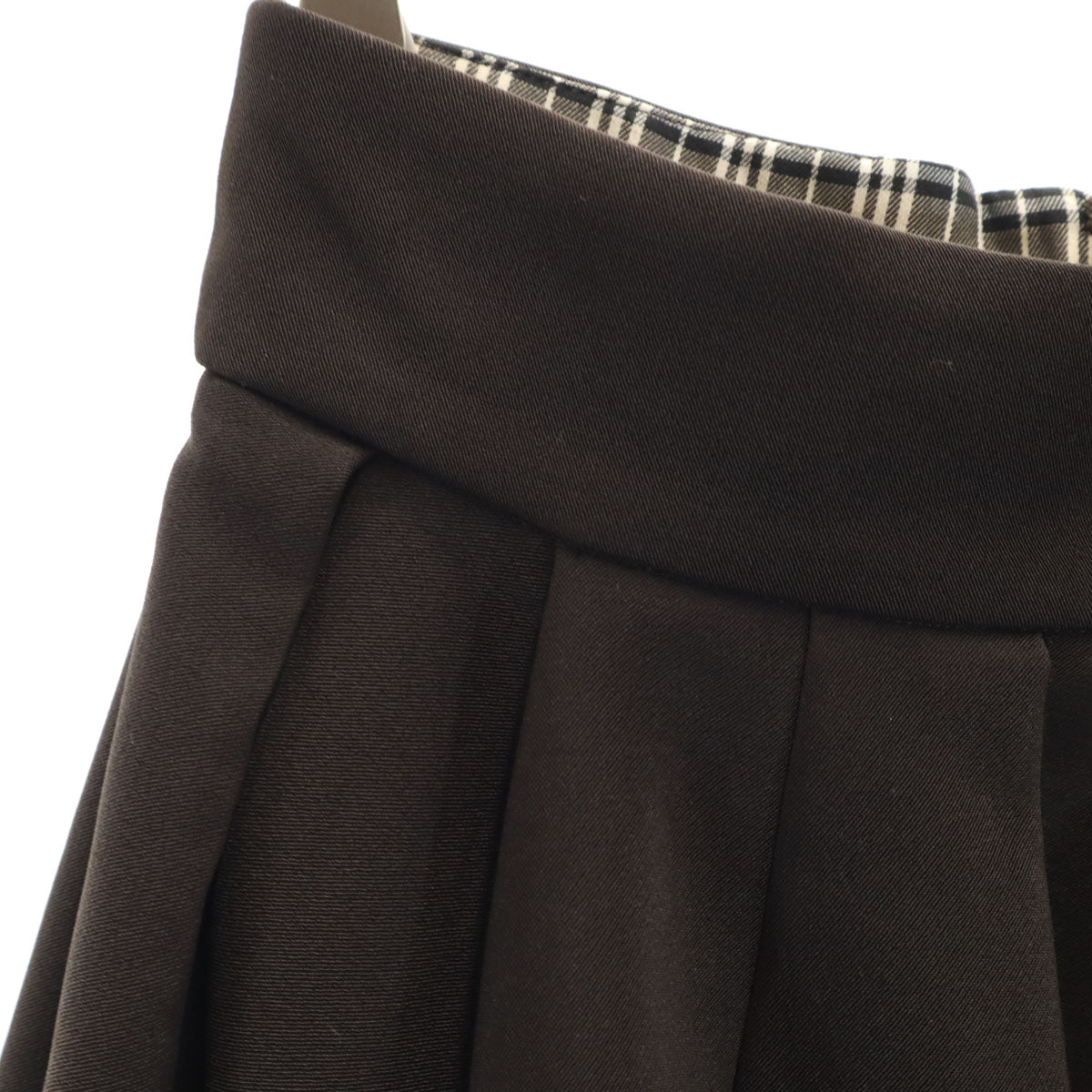 BURBERRY BLACK LABEL バーバリーブラックレーベル 日本製 ミディ丈 プリーツスカート 38 ブラウン系 三陽商会 レディース