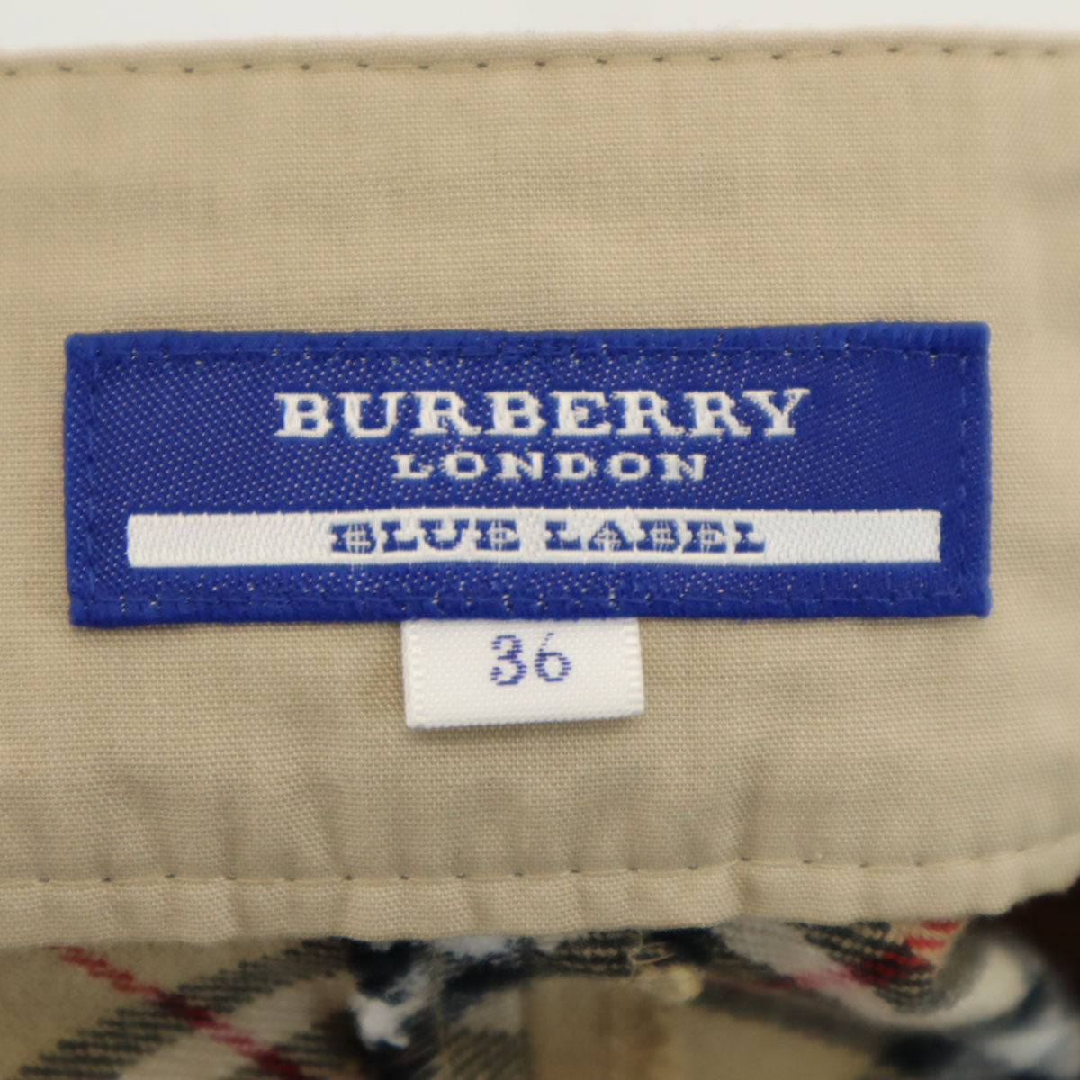 BURBERRY BLUE LABEL バーバリーブルーレーベル ノバチェック柄 ミニ丈 フレアスカート 36 ベージュ レディース