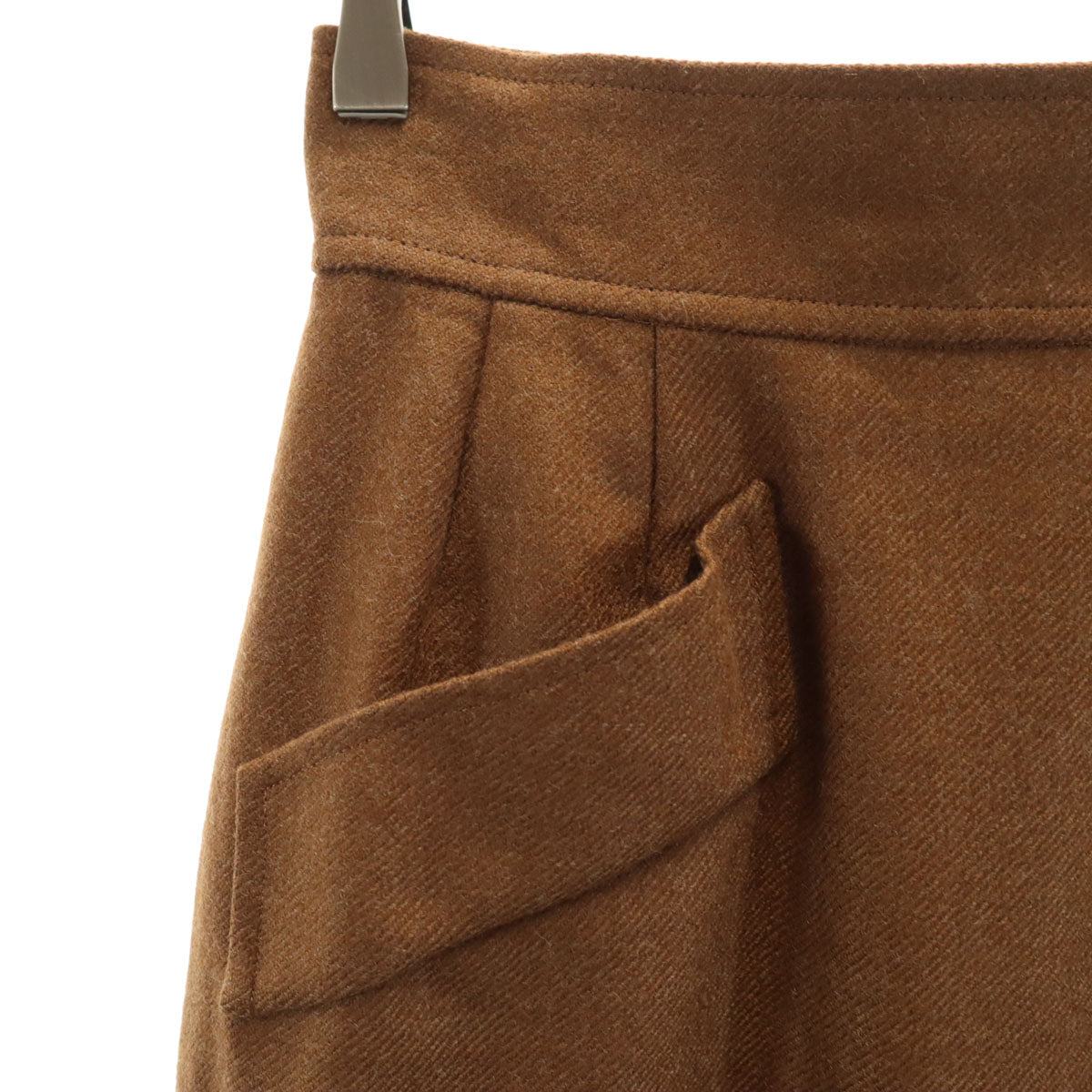 YVES SAINT LAURENT イヴサンローラン 90s オールド ミディ丈 ラップスカート 34 ブラウン レディース