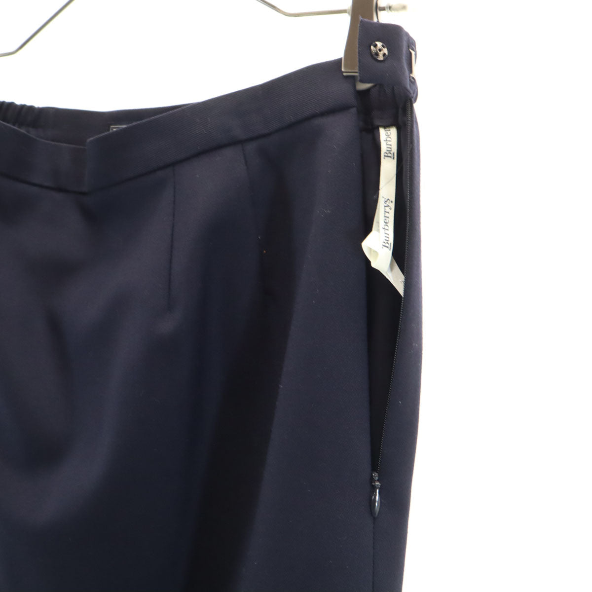 Burberrys バーバリーズ 90s カシミヤブレンド オールド ミモレ丈 スカート 15 ネイビー 三陽商会 レディース