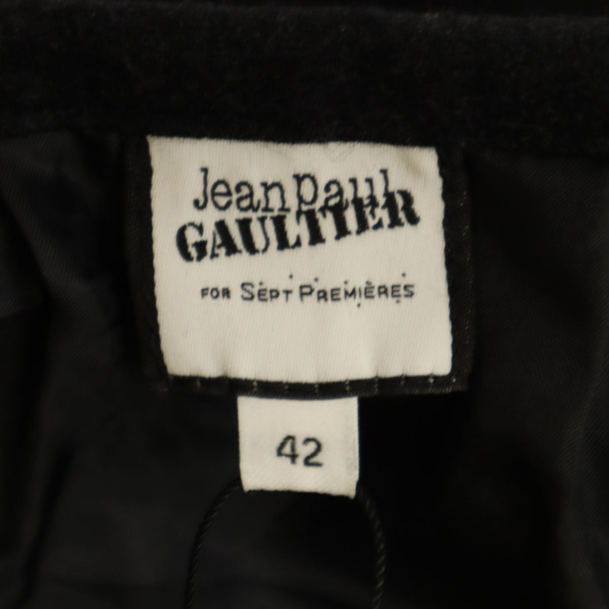 未使用 JEAN-PAUL GAULTIER ジャンポールゴルチエ ミディ丈 フラノウール ラップ プリーツスカート 42 チャコールグレー レディース