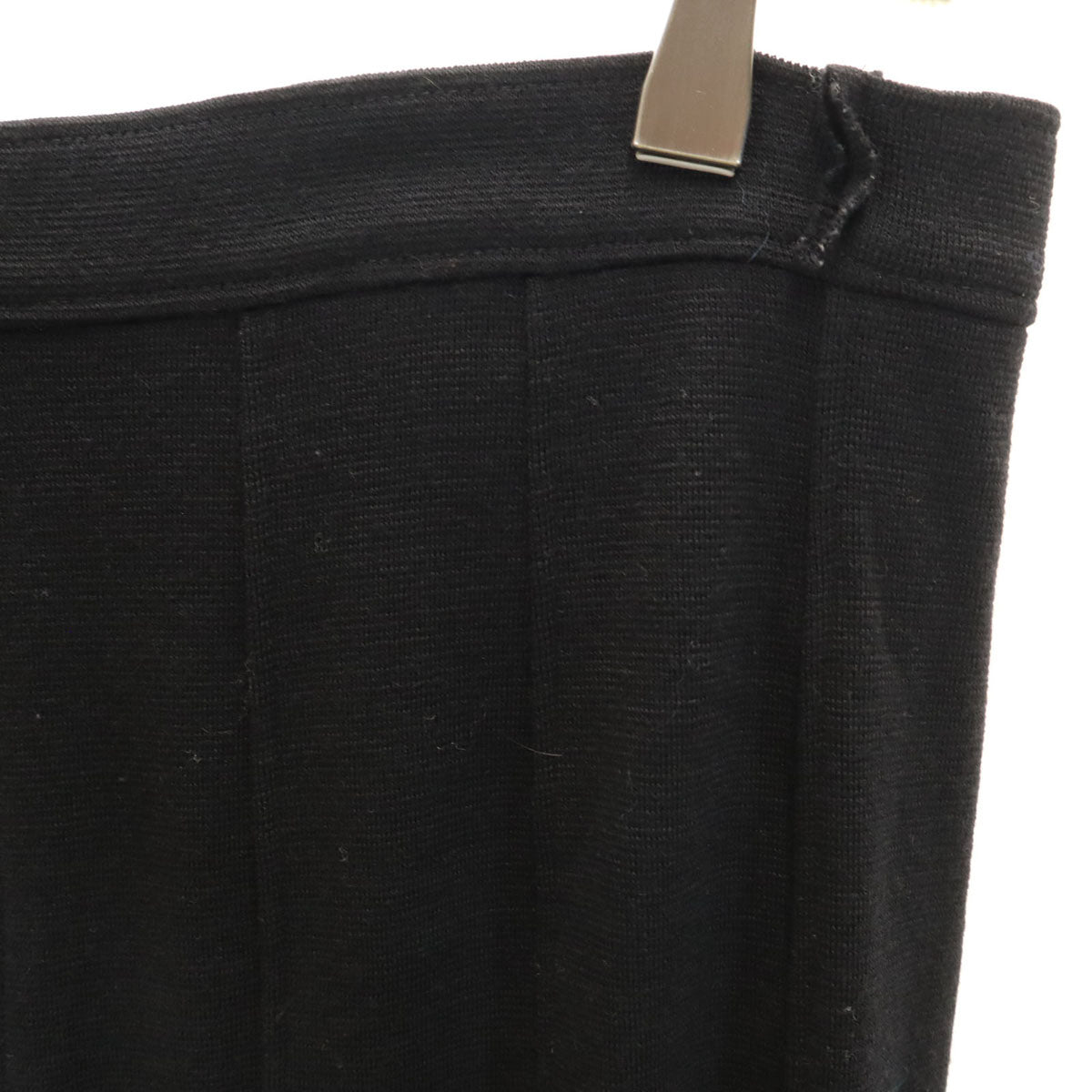 GIVENCHY ジバンシィ フランス製 ミモレ丈 ニット フレアスカート M ブラック レディース