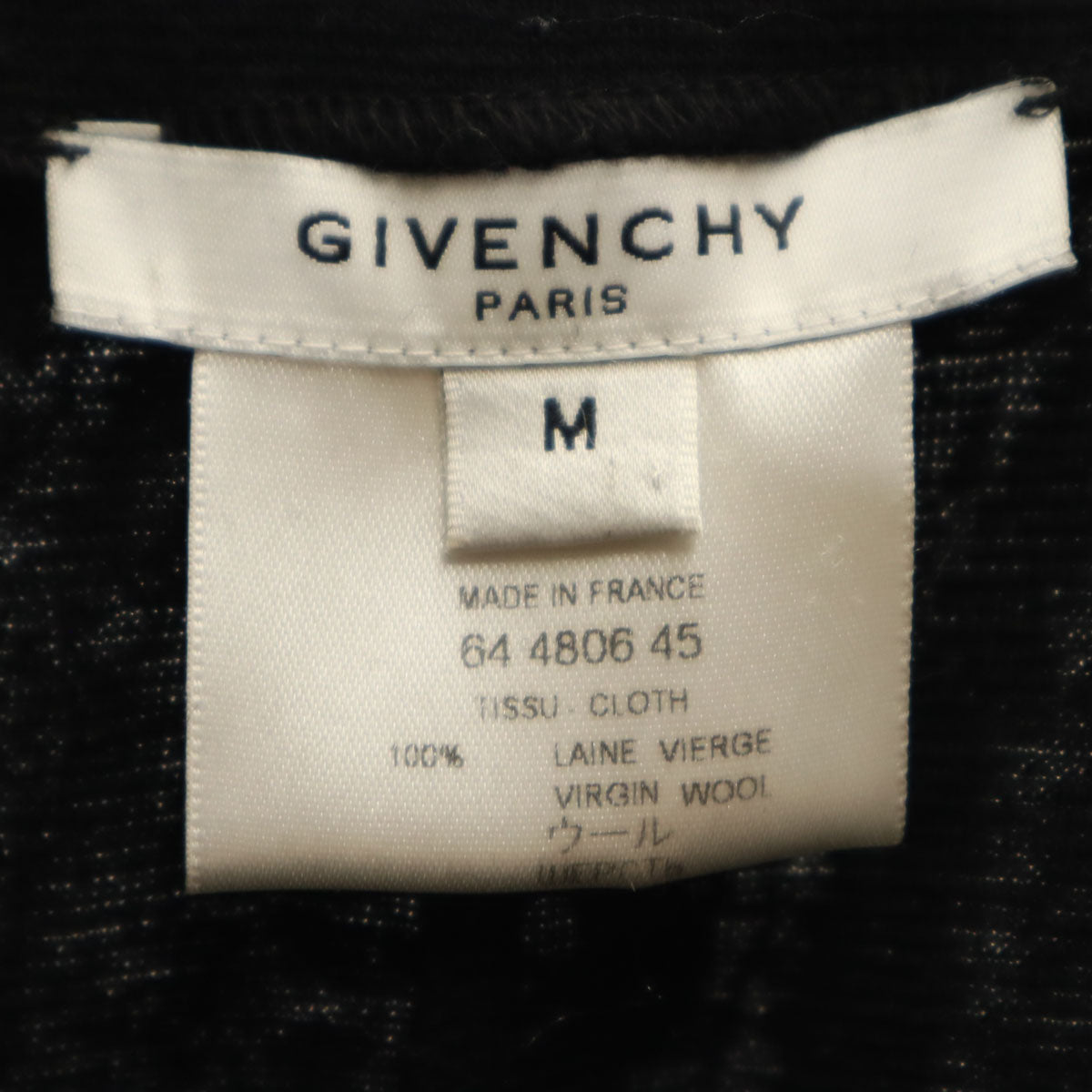 GIVENCHY ジバンシィ フランス製 ミモレ丈 ニット フレアスカート M ブラック レディース