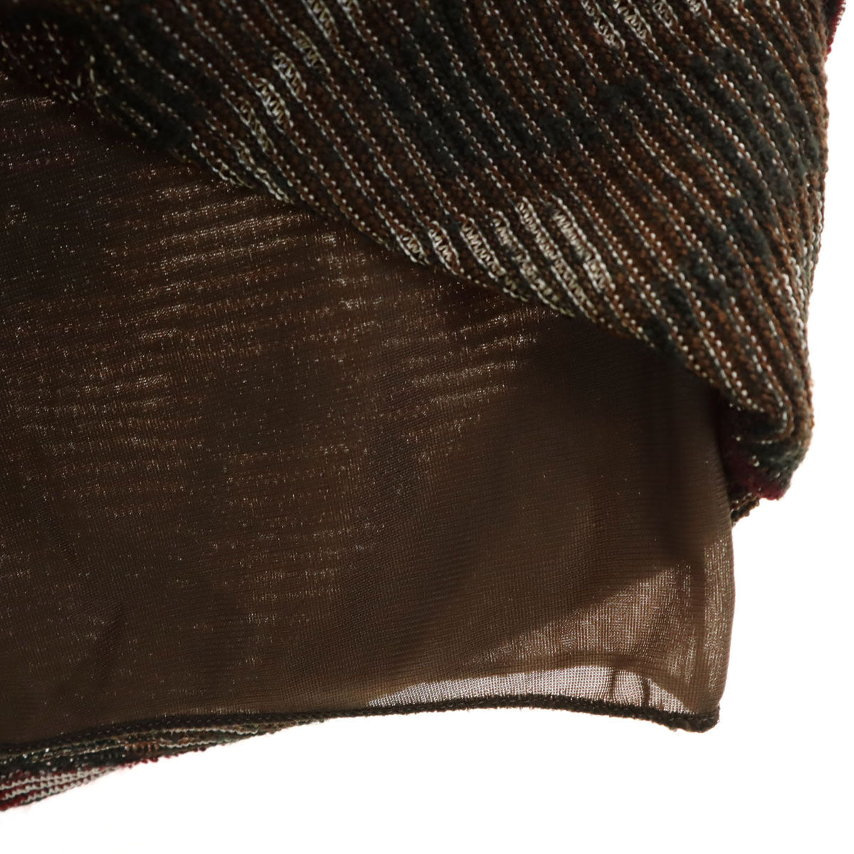 SPORT MISSONI スポーツミッソーニ イタリア製 総柄 ミディ丈 ニット タイトスカート 42 ボルドー系 レディース