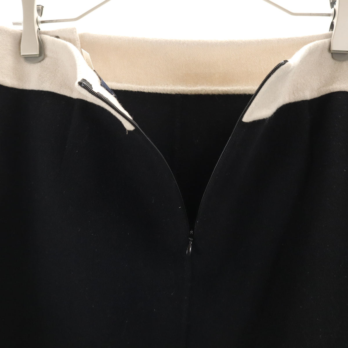 S Max Mara エスマックスマーラ フラノウール ミニスカート 40 ブラック レディース