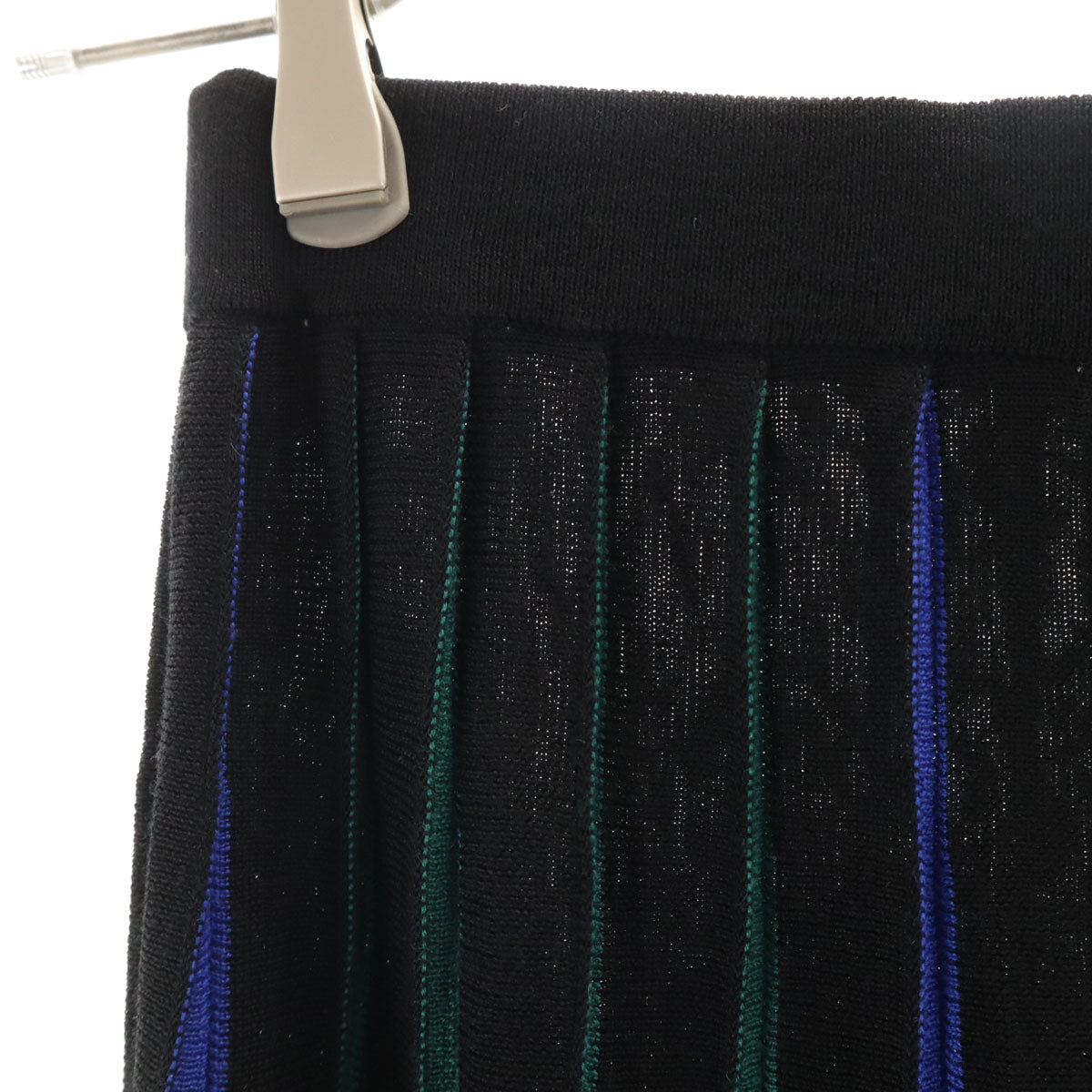 美品 PS Paul Smith ピーエスポールスミス ロング丈 ニット プリーツスカート S ブラック レディース