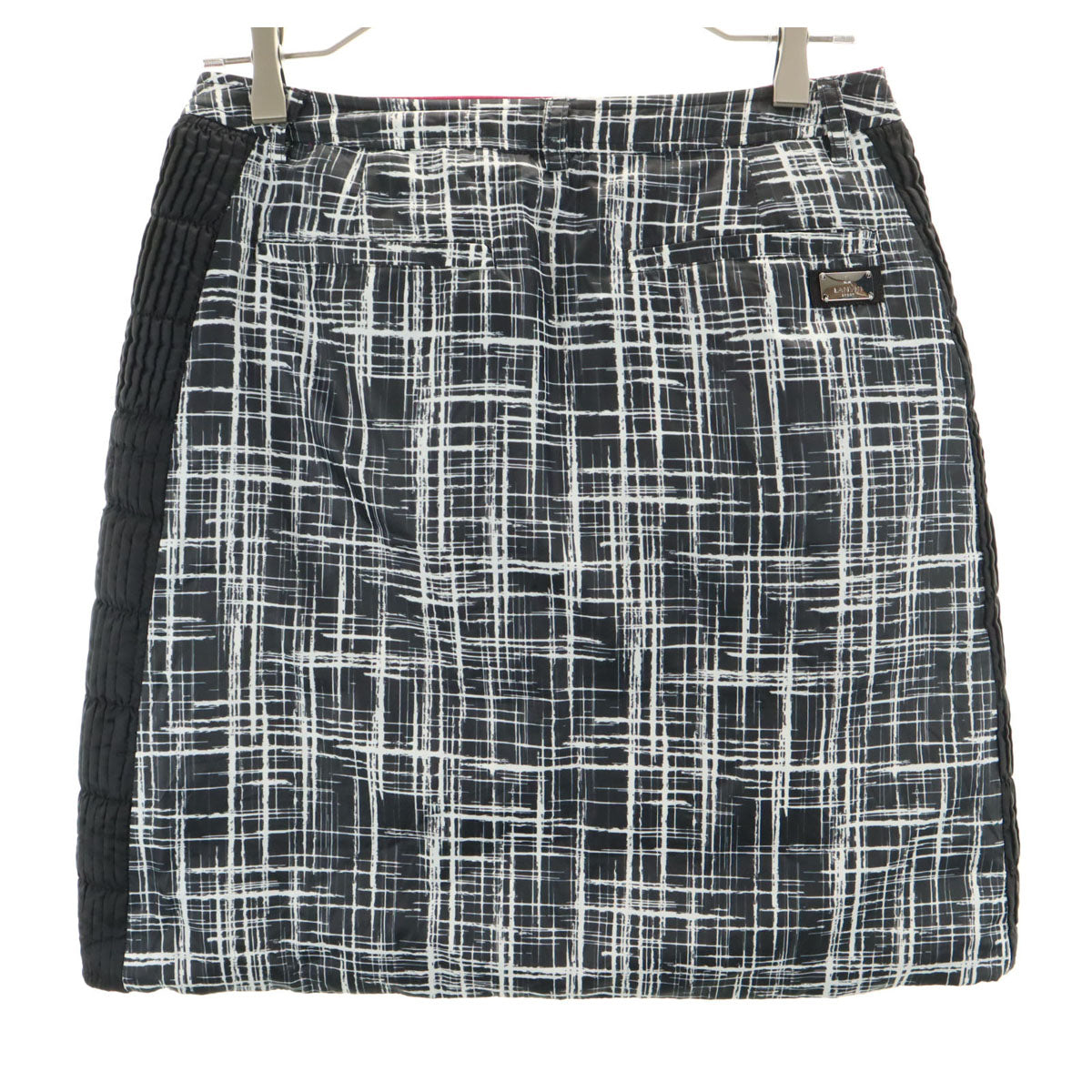 LANVIN SPORT ランバン スポーツ ミニ丈 リバーシブル ダウン スカート 38 ブラック系 レディース