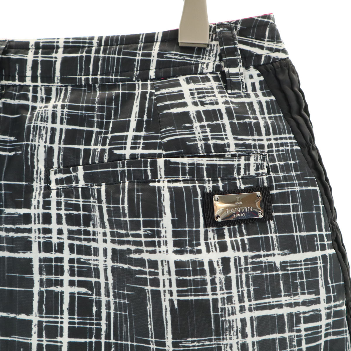 LANVIN SPORT ランバン スポーツ ミニ丈 リバーシブル ダウン スカート 38 ブラック系 レディース