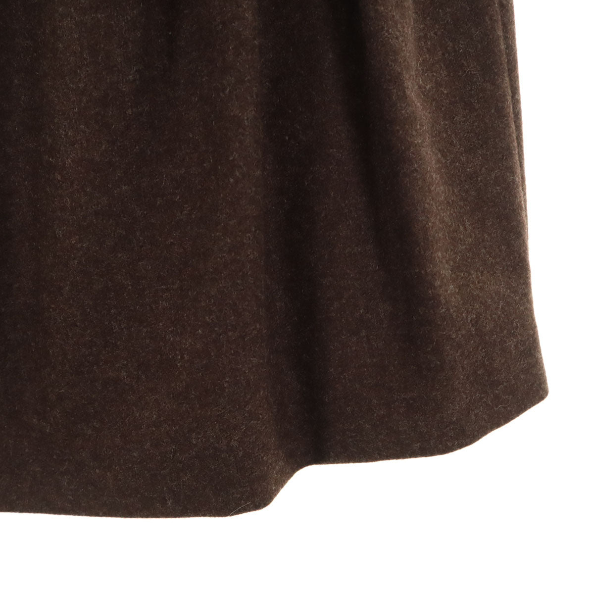 美品 VIKTOR&ROLF ヴィクターアンドロルフ イタリア製 ウール ミディ丈 ギャザースカート 40 ブラウン レディース