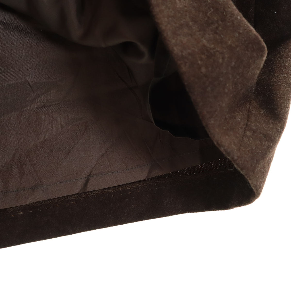 美品 VIKTOR&ROLF ヴィクターアンドロルフ イタリア製 ウール ミディ丈 ギャザースカート 40 ブラウン レディース