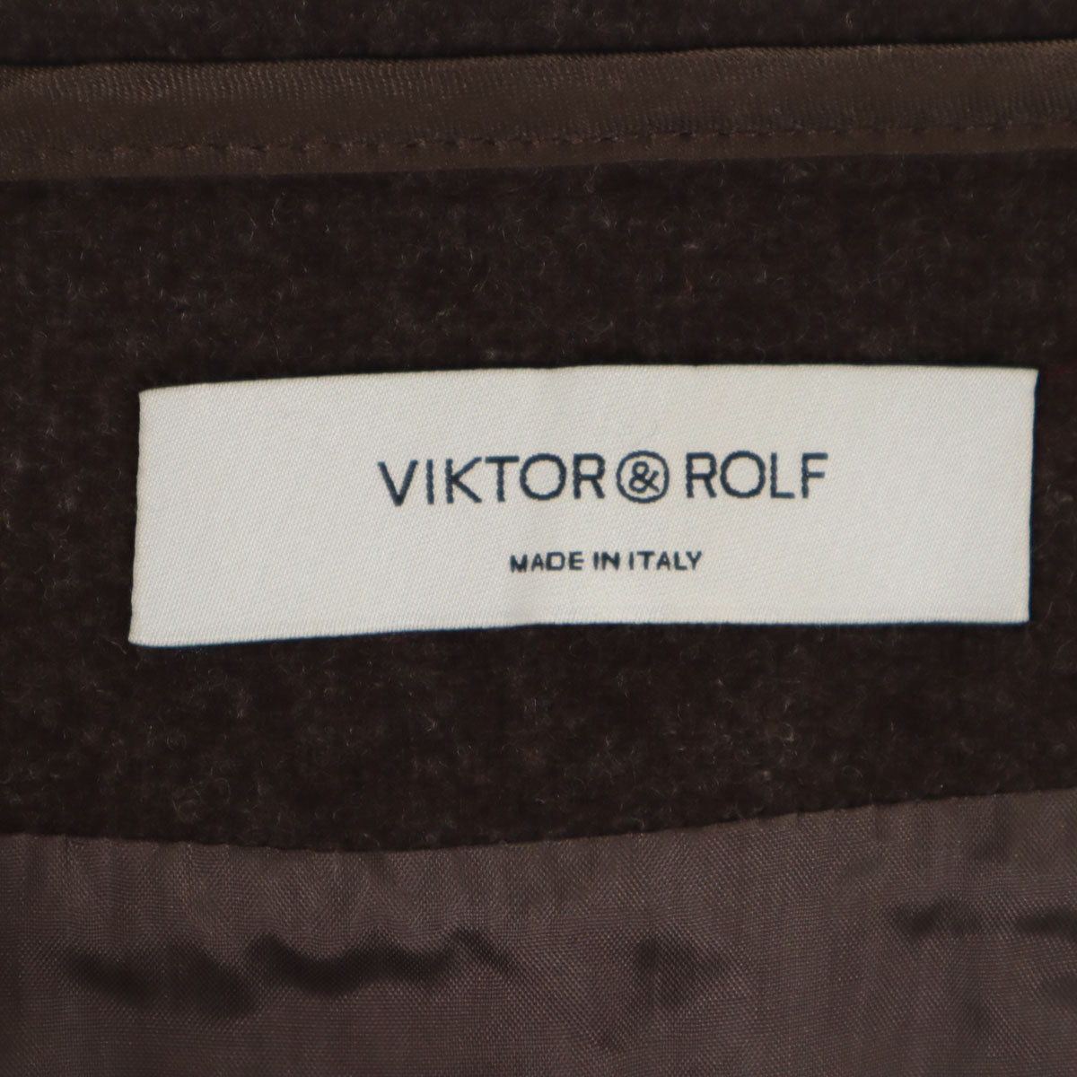 美品 VIKTOR&ROLF ヴィクターアンドロルフ イタリア製 ウール ミディ丈 ギャザースカート 40 ブラウン レディース