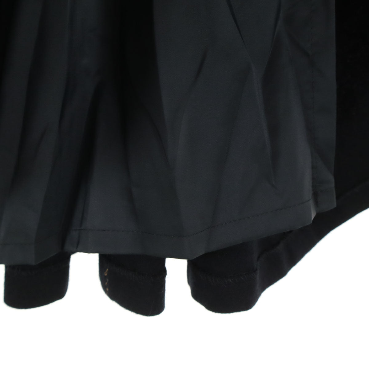 美品 courreges クレージュ ミディ丈 フラノウール フレアスカート 40 ブラック レディース