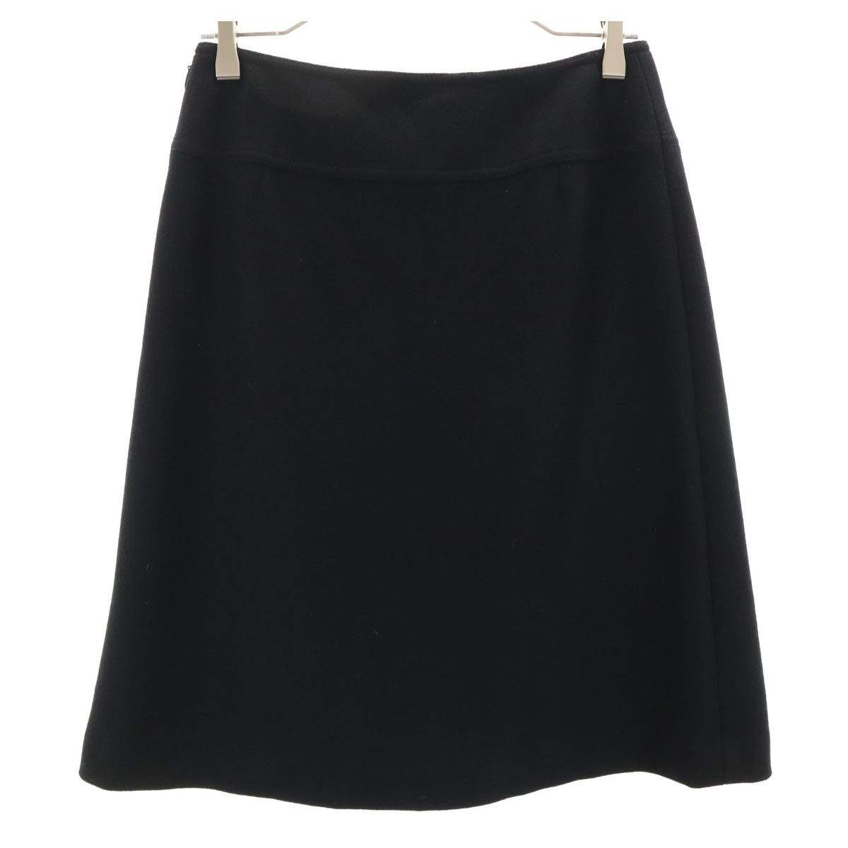 美品 courreges クレージュ ウール ミディスカート 40 ブラック レディース