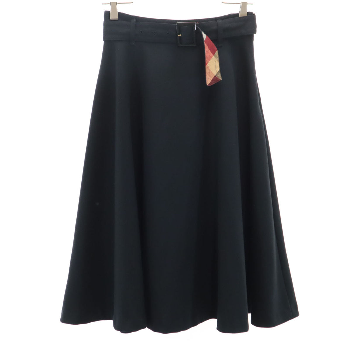 BLUE LABEL CRESTBRIDGE ブルーレーベルクレストブリッジ ミモレ丈 フレアスカート 38 濃紺 レディース