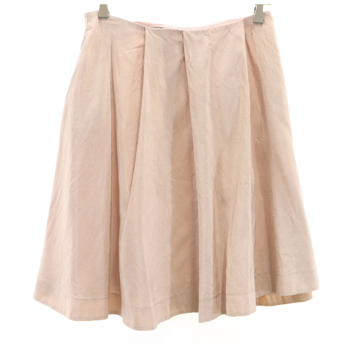 JIL SANDER NAVY ジルサンダーネイビー イタリア製 ミディ丈 プリーツスカート 34 ピンク レディース
