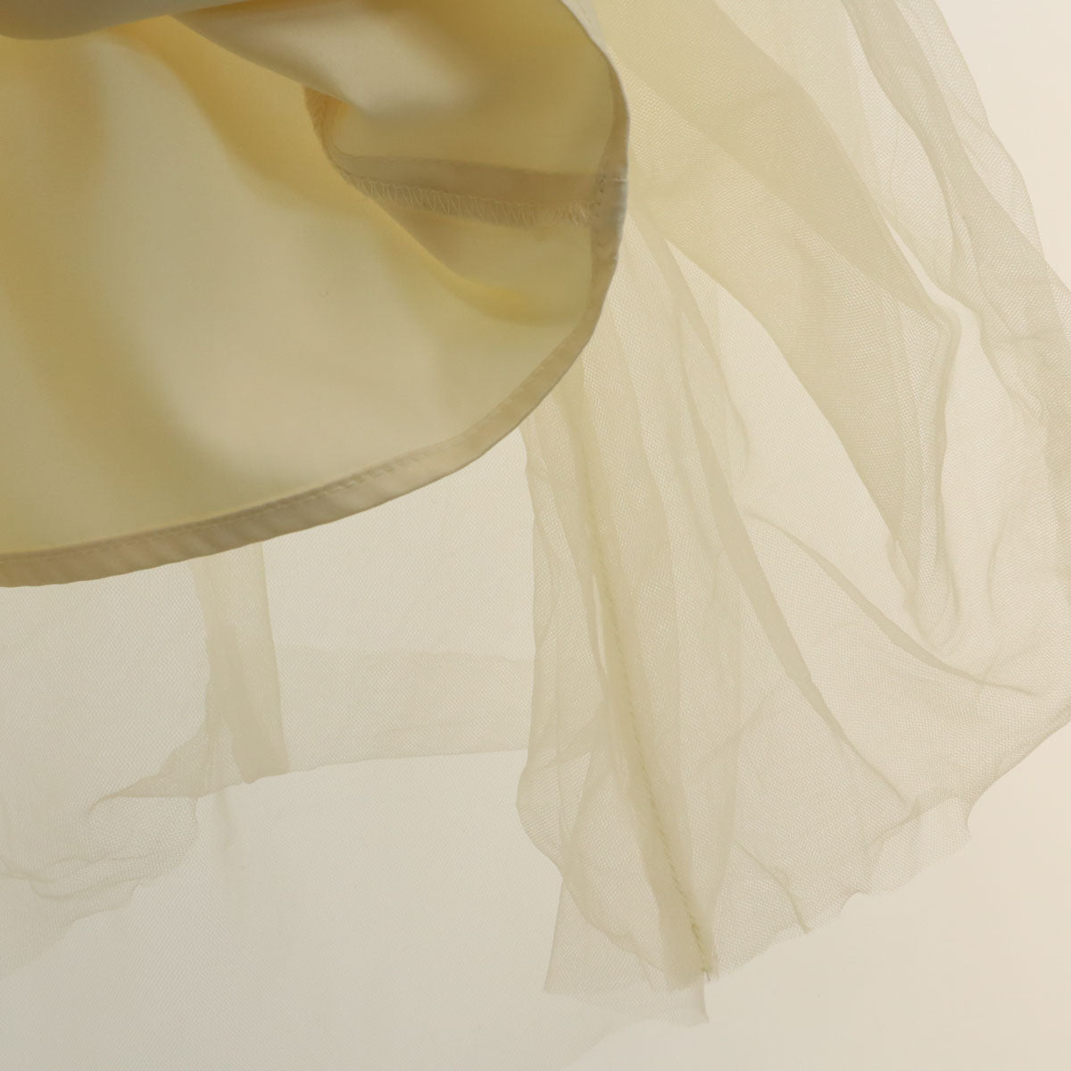 美品 AMERI UNDRESSED アメリ ロング丈 シフォン ギャザースカート M 生成り ペチコート付き レディース