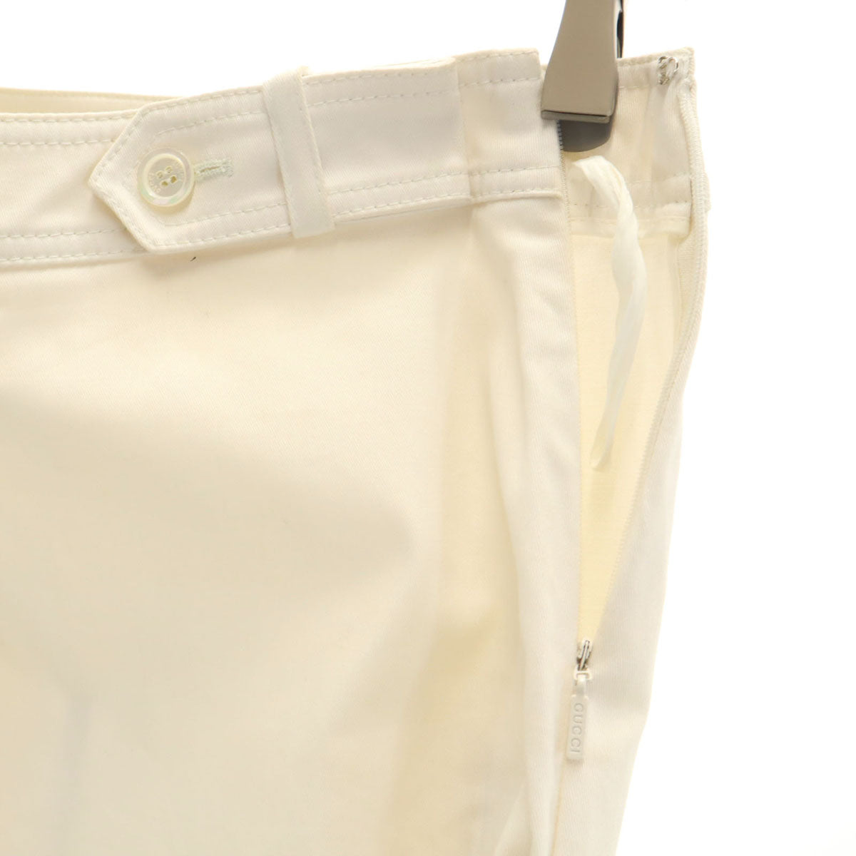 GUCCI グッチ イタリア製 ミモレ丈 タイトスカート 42 アイボリー レディース