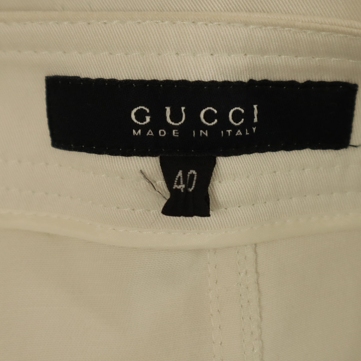 GUCCI グッチ イタリア製 ミモレ丈 タイトスカート 42 アイボリー レディース