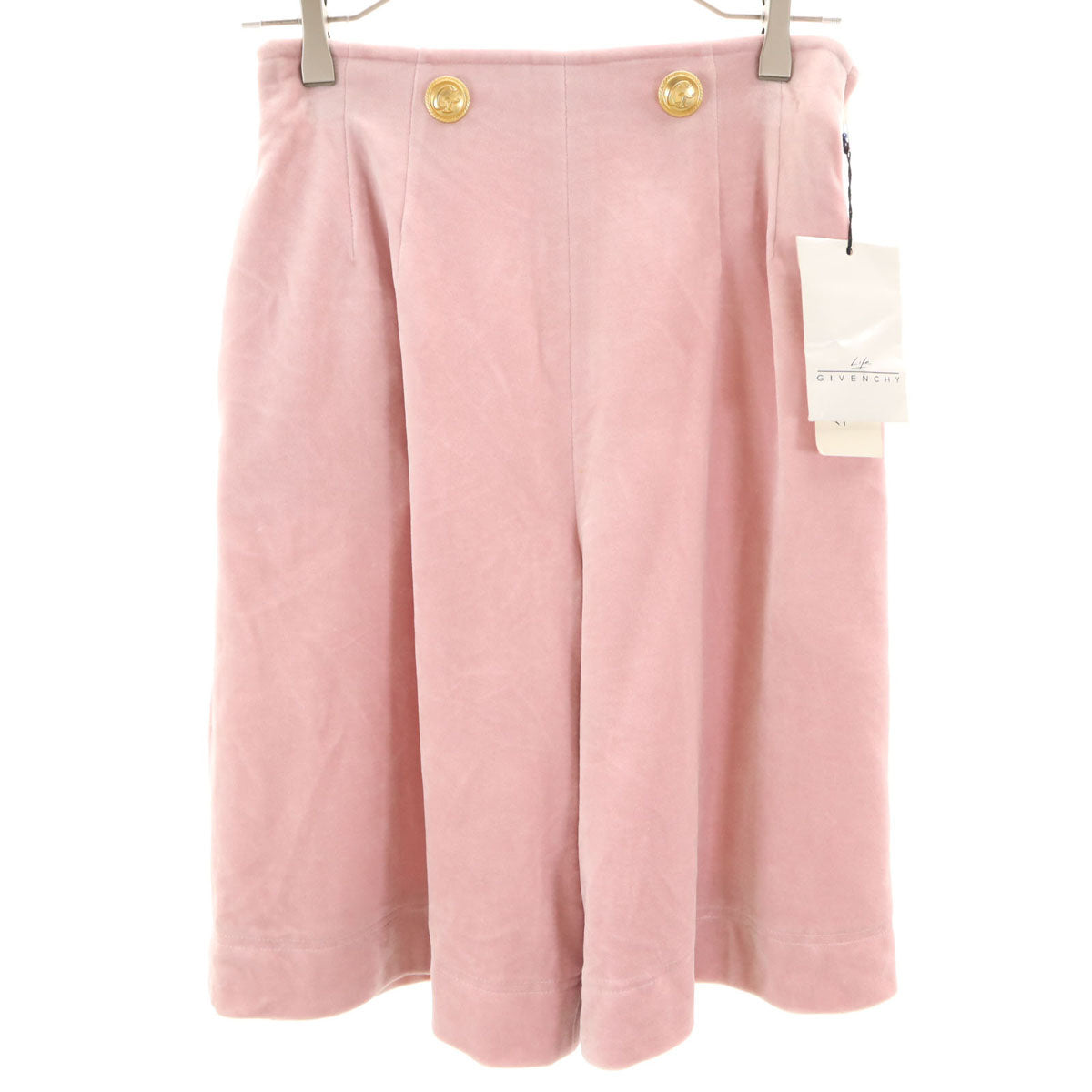 GIVENCHY ジバンシィ 90s 未使用 日本製 オールド ベロア ショートパンツ 9 ピンク LIFE タグ付き レディース