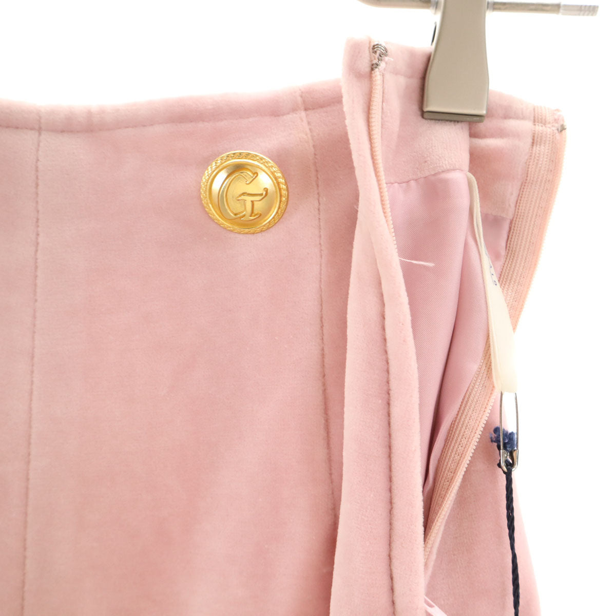 GIVENCHY ジバンシィ 90s 未使用 日本製 オールド ベロア ショートパンツ 9 ピンク LIFE タグ付き レディース