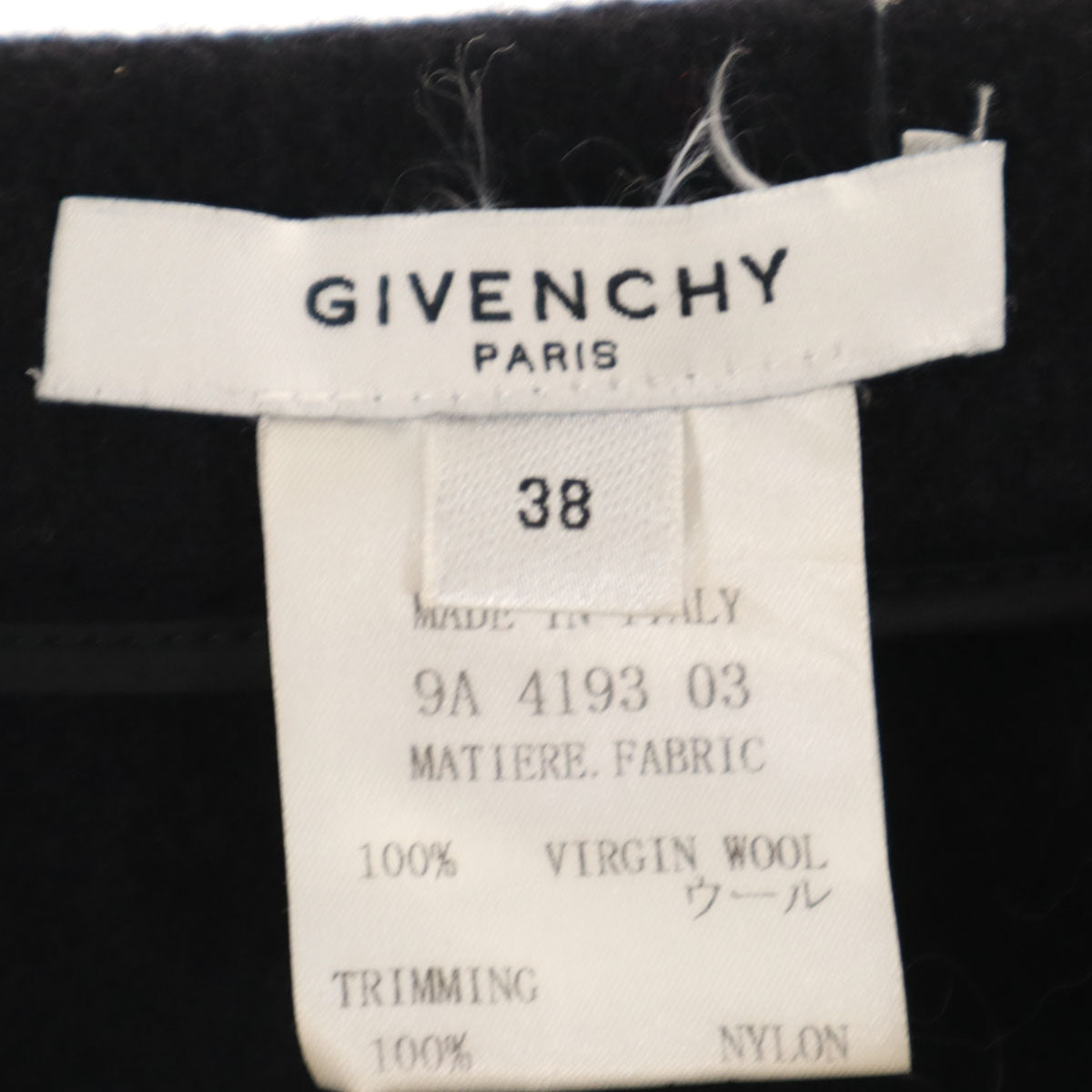 GIVENCHY ジバンシィ イタリア製 ウール プリーツ ミニスカート 38 ブラック レディース