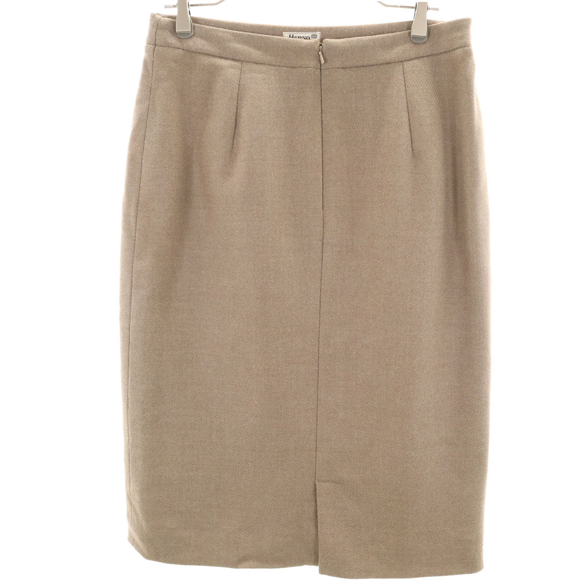 Herno ヘルノ イタリア製 ミモレ丈 タイトスカート 46 ベージュ系 レディース