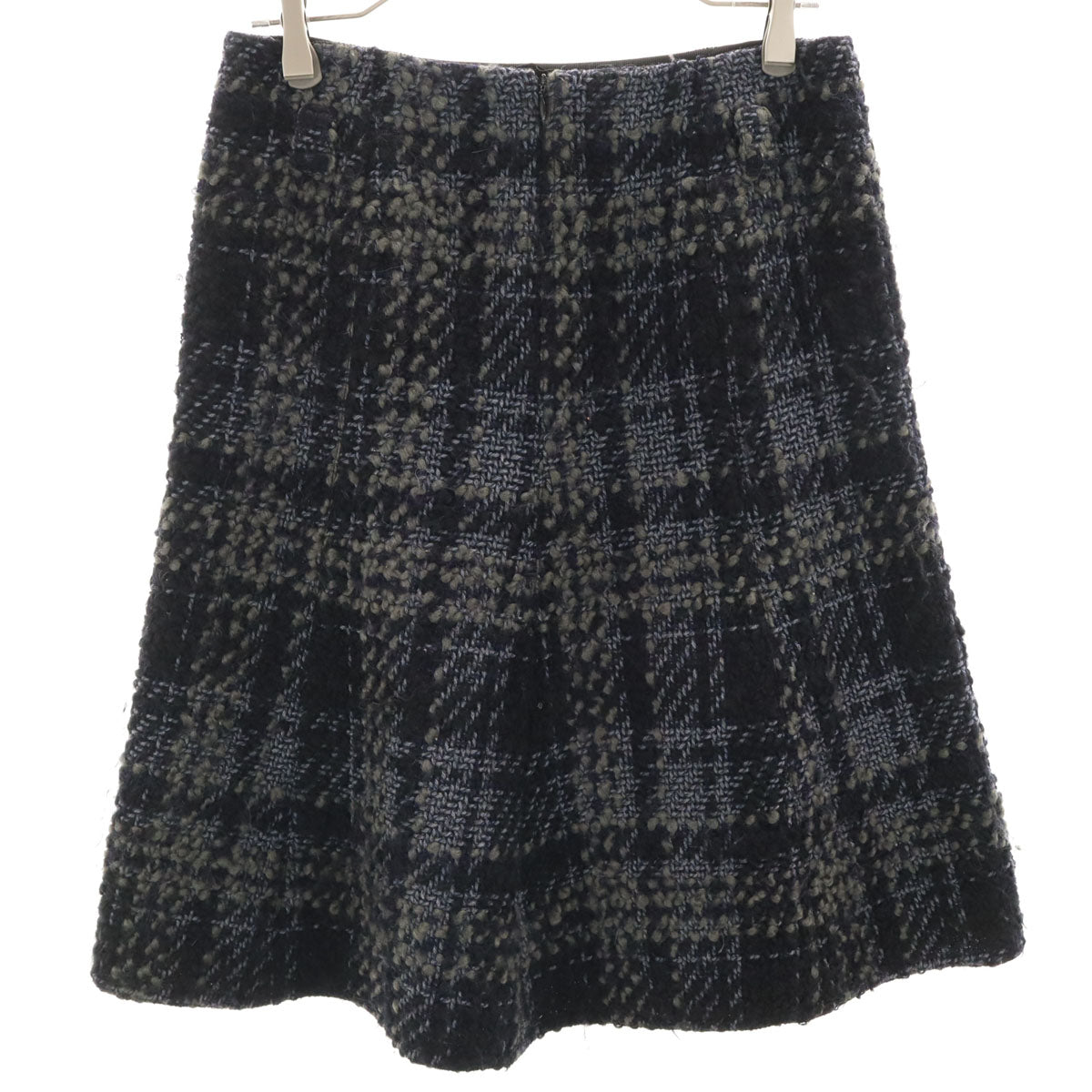 Emporio Armani エンポリオアルマーニ チェック柄 ミディ丈 スカート 40 ブラック系 レディース