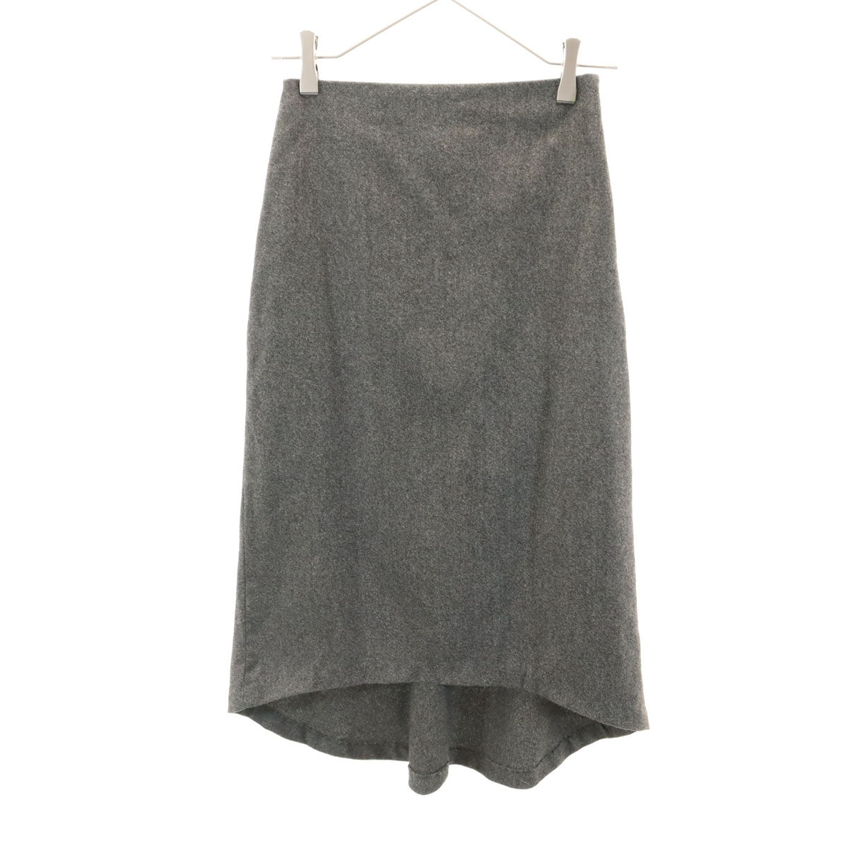 美品 agnes b. アニエスベー 日本製 膝丈スカート 36 チャコールグレー レディース
