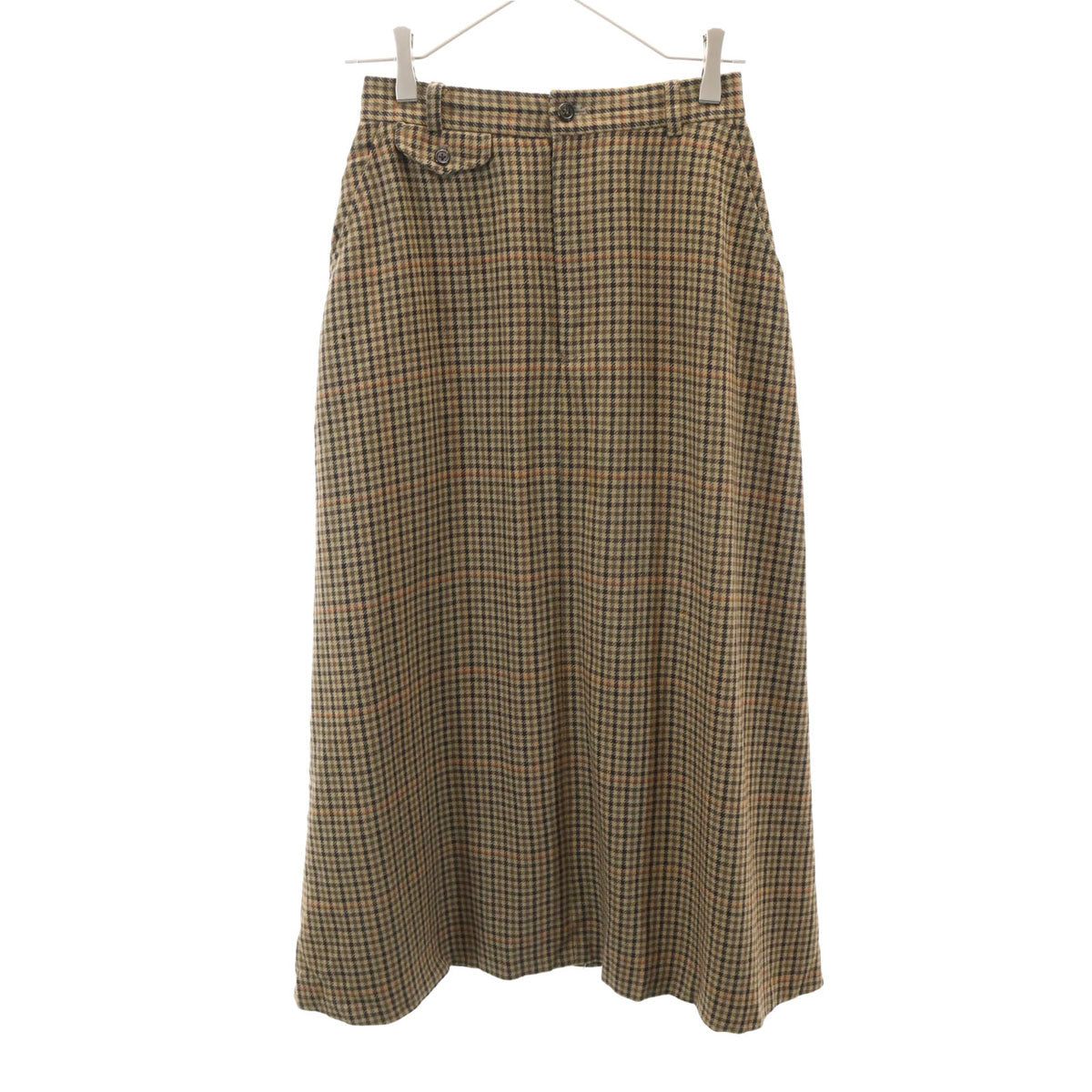 RALPH LAUREN ラルフローレン チェック柄 ロングスカート 9 ブラウン レディース