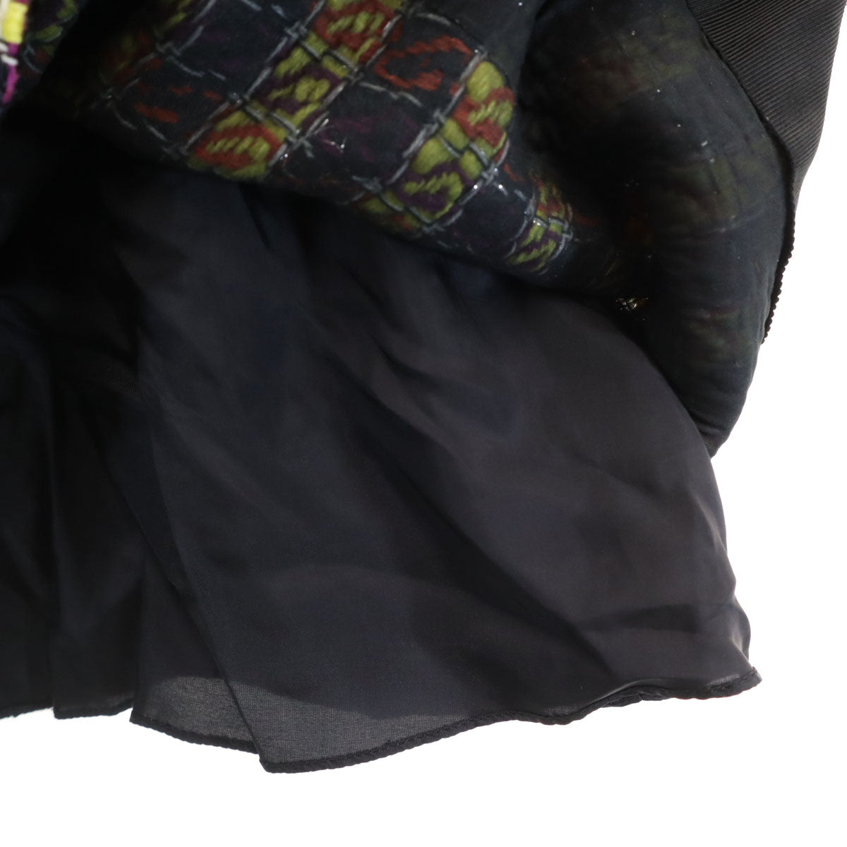 Rene ルネ 日本製 ツイード ミディスカート 34 イエロー レディース