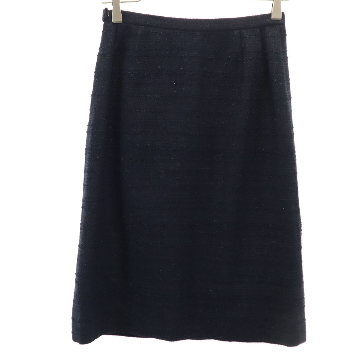 美品 HANAE MORI 森英恵 ハナエモリ ロング丈 タイトスカート 38 ネイビー レディース
