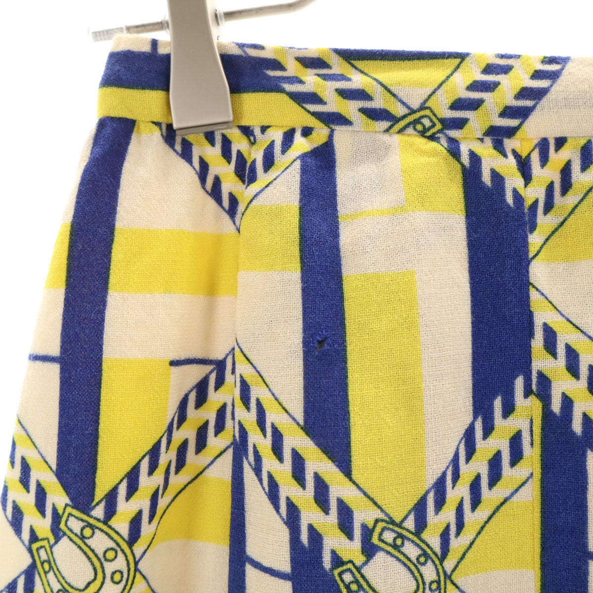 GUCCI グッチ 70s 80s イタリア製 ヴィンテージ ミディ丈 プリーツスカート 44 イエロー系 レディース