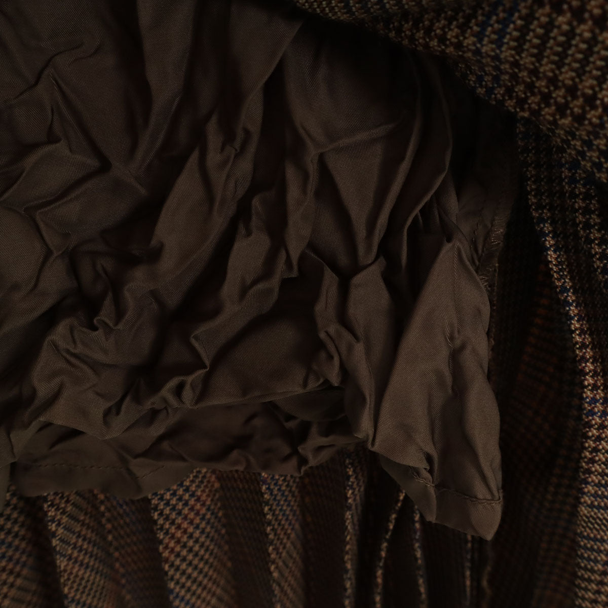 MAISON SPECIAL メゾンスペシャル 千鳥柄 ロング丈 プリーツスカート 36 ブラウン レディース